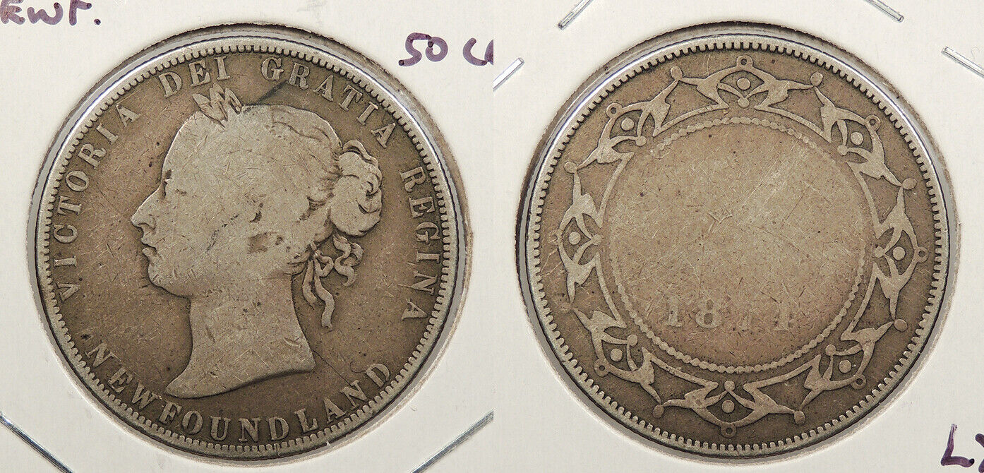 Canada Newfoundland 1874 50 Cents Victoria #wc93404